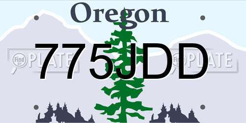 775JDD Oregon License Plate