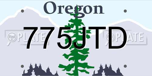 775JTD Oregon License Plate