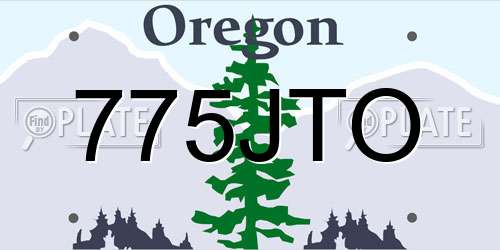 775JTO Oregon License Plate
