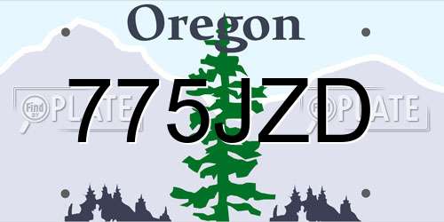 775JZD Oregon License Plate