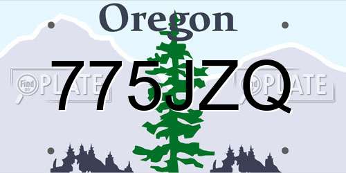 775JZQ Oregon License Plate