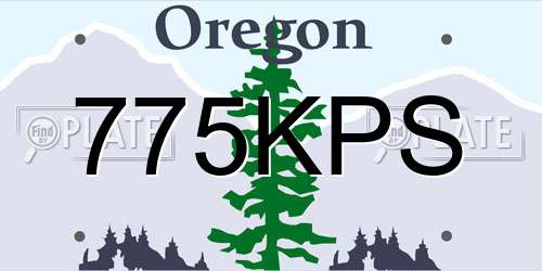 775KPS Oregon License Plate