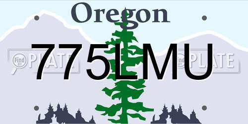 775LMU Oregon License Plate