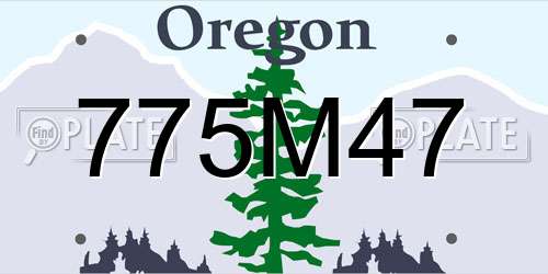 775M47 Oregon License Plate
