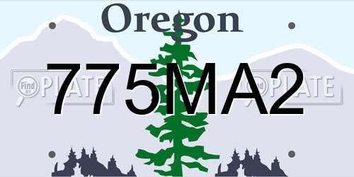 775MA2 Oregon License Plate