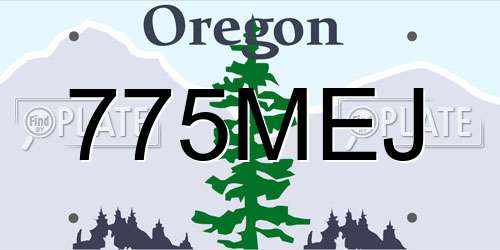 775MEJ Oregon License Plate
