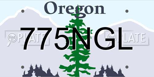 775NGL Oregon License Plate