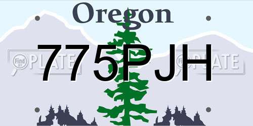 775PJH Oregon License Plate