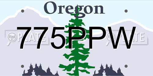 775PPW Oregon License Plate