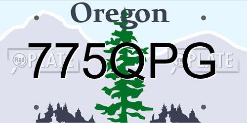 775QPG Oregon License Plate