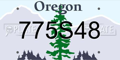 775S48 Oregon License Plate