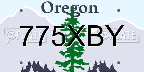 775XBY Oregon License Plate
