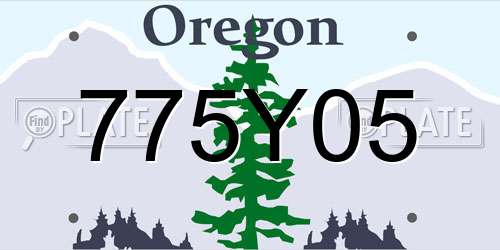 775Y05 Oregon License Plate