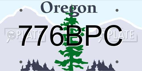 776BPC Oregon License Plate