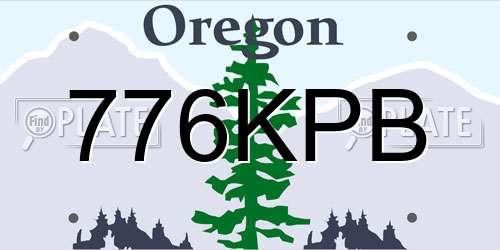 776KPB Oregon License Plate