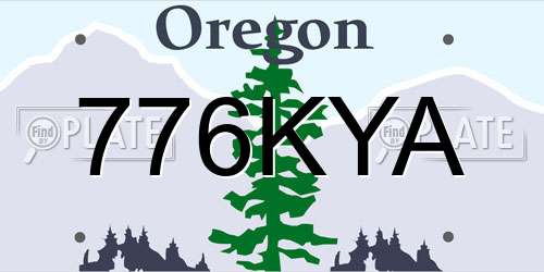 776KYA Oregon License Plate