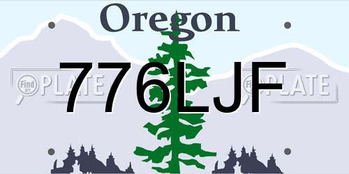 776LJF Oregon License Plate