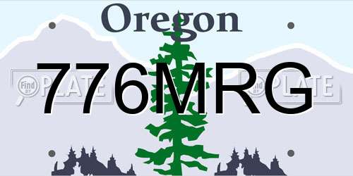 776MRG Oregon License Plate