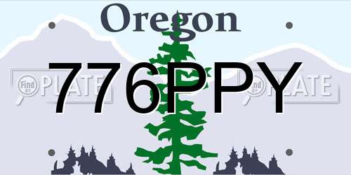 776PPY Oregon License Plate