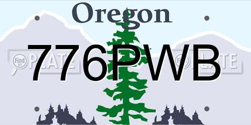 776PWB Oregon License Plate