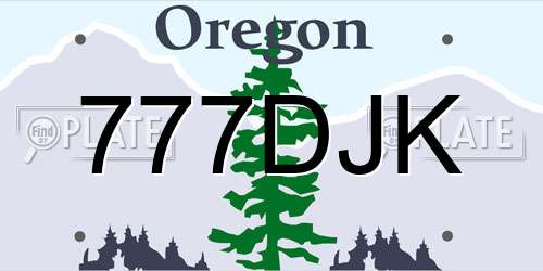 777DJK Oregon License Plate