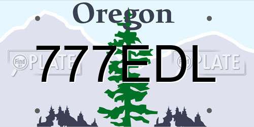777EDL Oregon License Plate