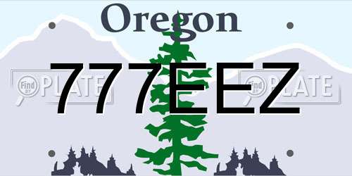 777EEZ Oregon License Plate