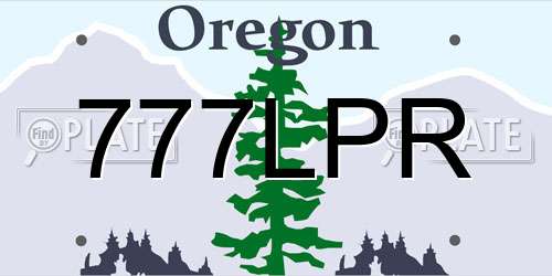 777LPR Oregon License Plate