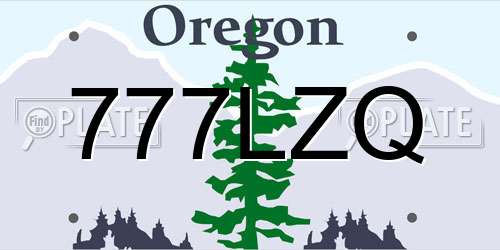 777LZQ Oregon License Plate