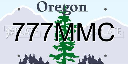 777MMC Oregon License Plate