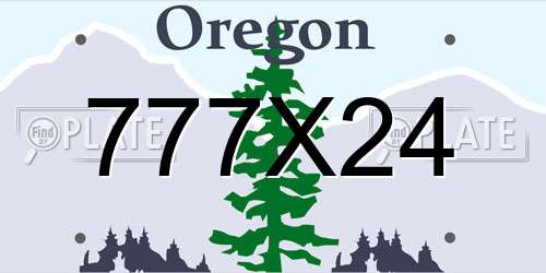 777X24 Oregon License Plate