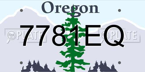 7781EQ Oregon License Plate
