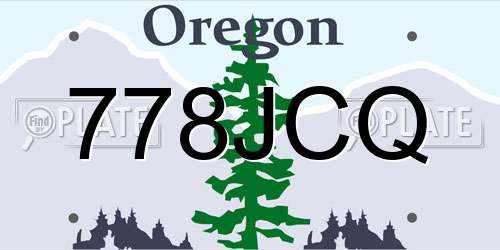 778JCQ Oregon License Plate