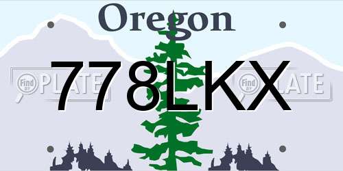 778LKX Oregon License Plate