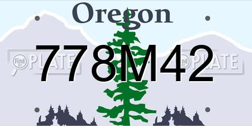 778M42 Oregon License Plate