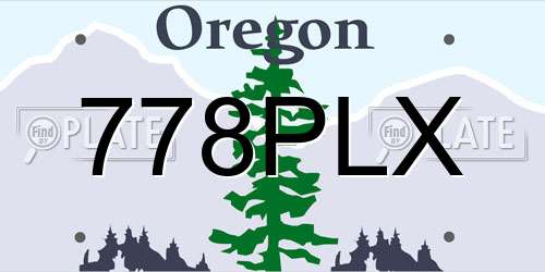 778PLX Oregon License Plate