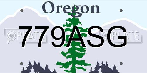 779ASG Oregon License Plate
