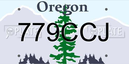 779CCJ Oregon License Plate