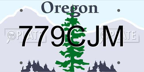 779CJM Oregon License Plate