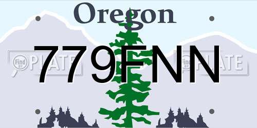 779FNN Oregon License Plate