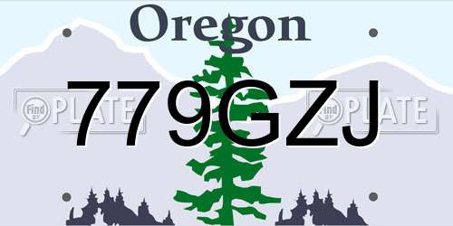 779GZJ Oregon License Plate