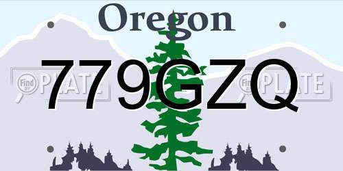 779GZQ Oregon License Plate