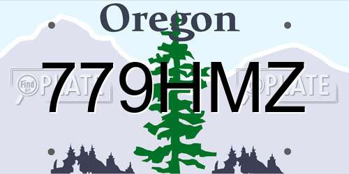 779HMZ Oregon License Plate