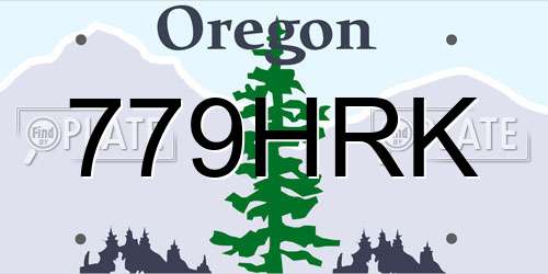 779HRK Oregon License Plate