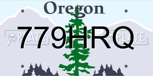 779HRQ Oregon License Plate
