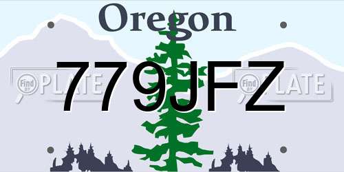 779JFZ Oregon License Plate