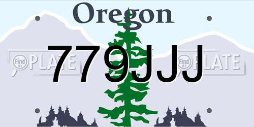 779JJJ Oregon License Plate