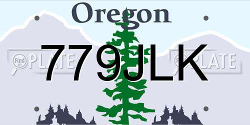 779JLK Oregon License Plate