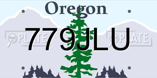 779JLU Oregon License Plate