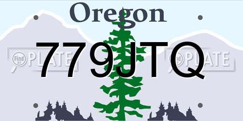 779JTQ Oregon License Plate